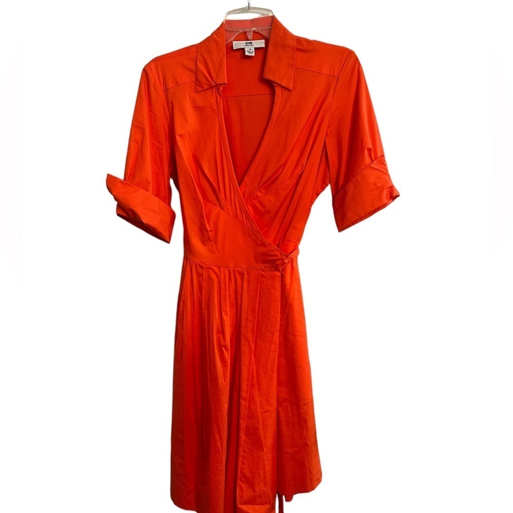 Like new DR collection Tangerine Wrap MIDI Dress